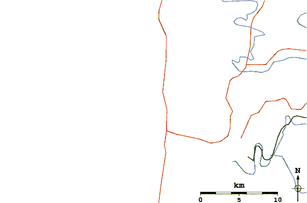 Roads and rivers around North Agate