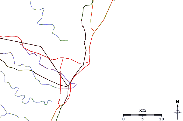 Roads and rivers around North Beach