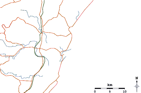 Roads and rivers around North Haven