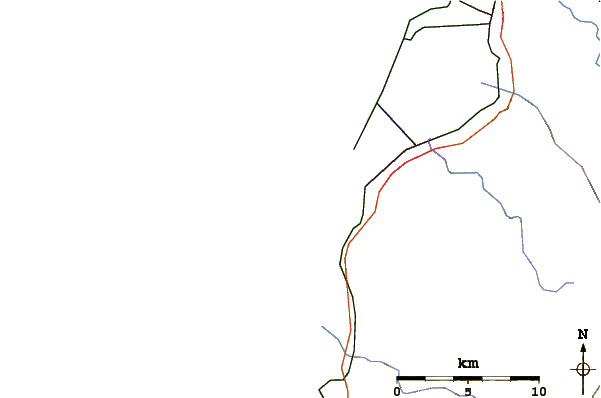 Roads and rivers around North Jetty at Eureka