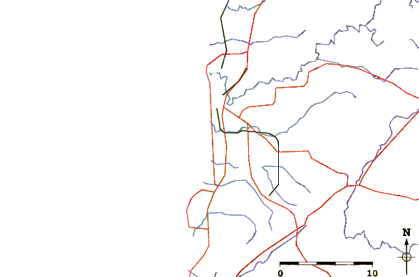Roads and rivers around North Moana Beach