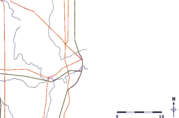Roads and rivers around North Point 3