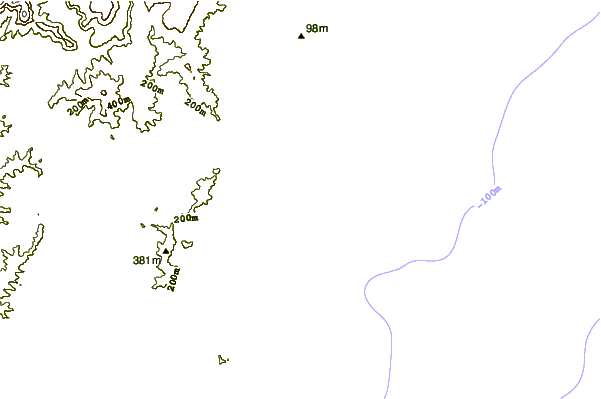 Shoreline around North Tabourie