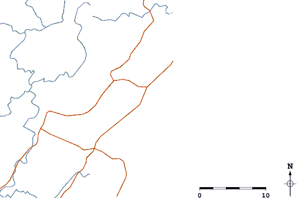 Roads and rivers around North Tabourie