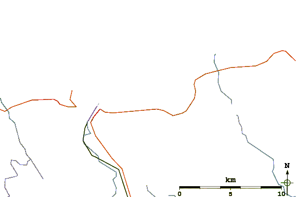 Roads and rivers around Nothing Left