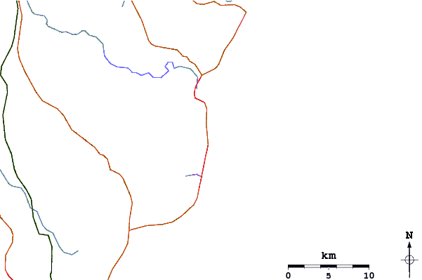 Roads and rivers around Nova Almeida