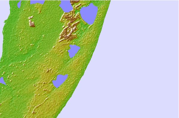 Surf spots located close to Novo Quintao