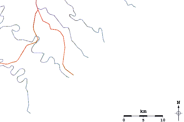 Roads and rivers around Ntylonyane (Breezy Point)