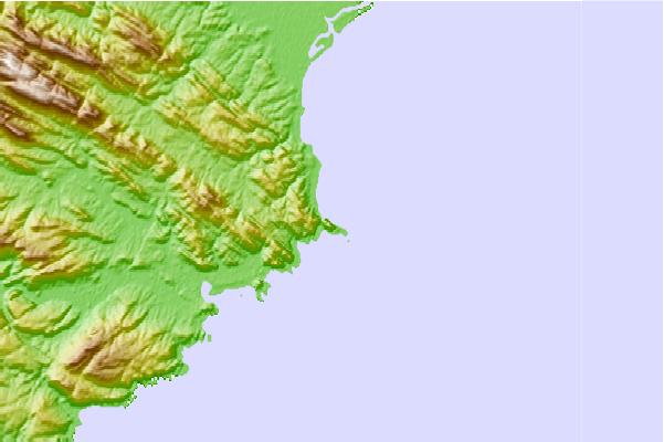 Surf spots located close to Nugget Point