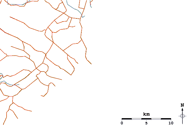Roads and rivers around Nugget Point