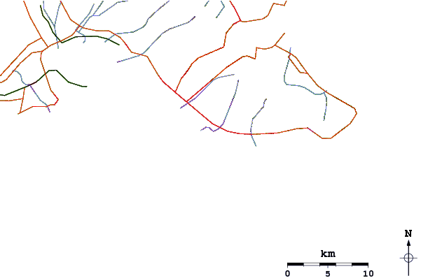 Roads and rivers around Number Fours