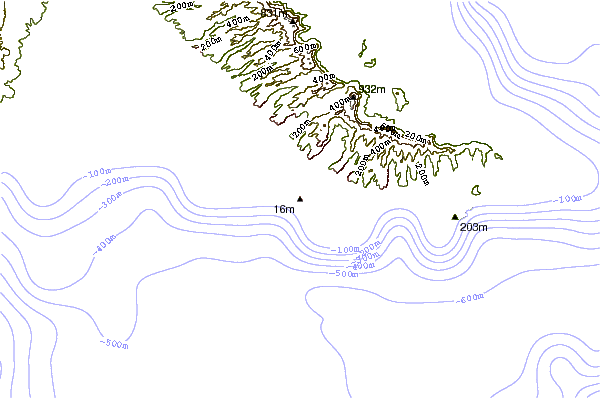 Shoreline around Number Threes