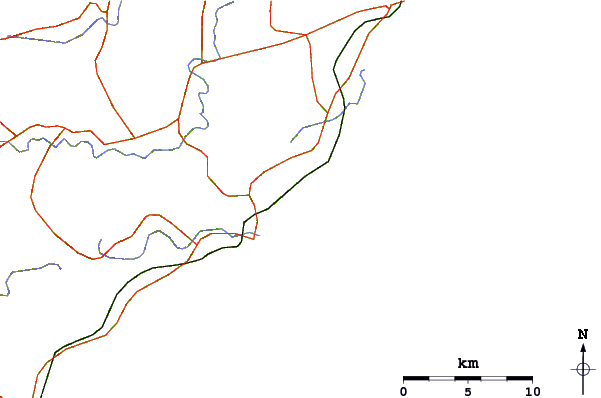 Roads and rivers around Nunoshima