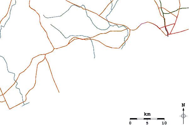 Roads and rivers around Nyanyanu