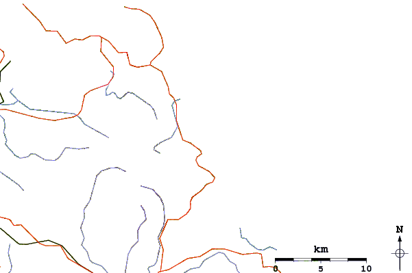 Roads and rivers around Oakura Bay