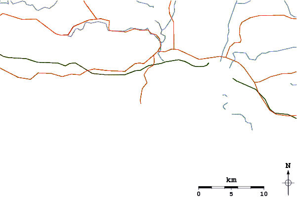 Roads and rivers around Ocean Beach
