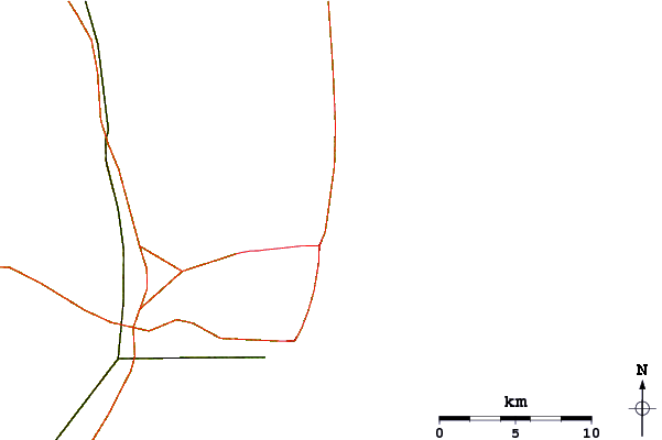 Roads and rivers around Ocean City