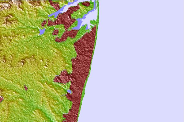 Surf spots located close to Ocean Lane Deal