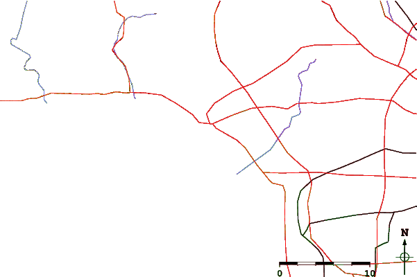 Roads and rivers around Santa Monica Ocean Park