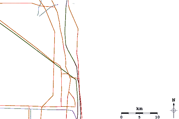 Roads and rivers around Ocean Reef Park