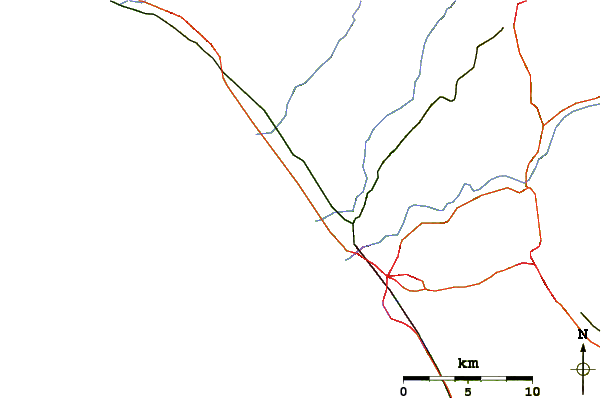 Roads and rivers around Oceanside Beach