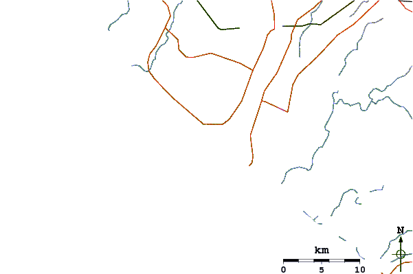 Roads and rivers around Ocos