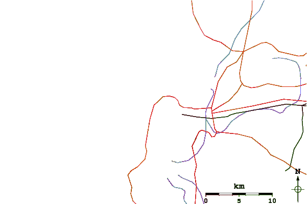 Roads and rivers around Off The Wall