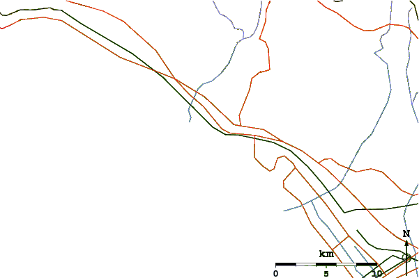 Roads and rivers around Off The Wall
