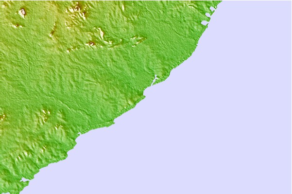 Surf spots located close to Okanda