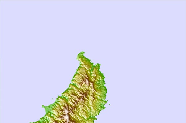 Surf spots located close to Oku