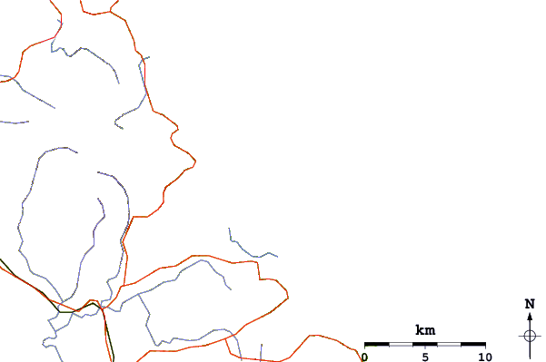 Roads and rivers around Okupe Beach