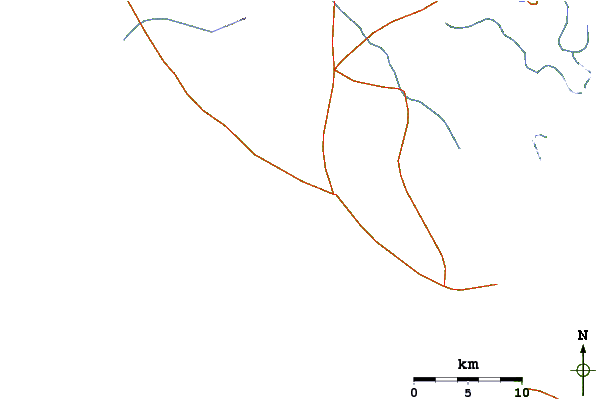 Roads and rivers around Olas Verdes