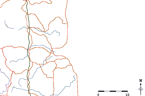 Roads and rivers around Old Woman Island - South Side