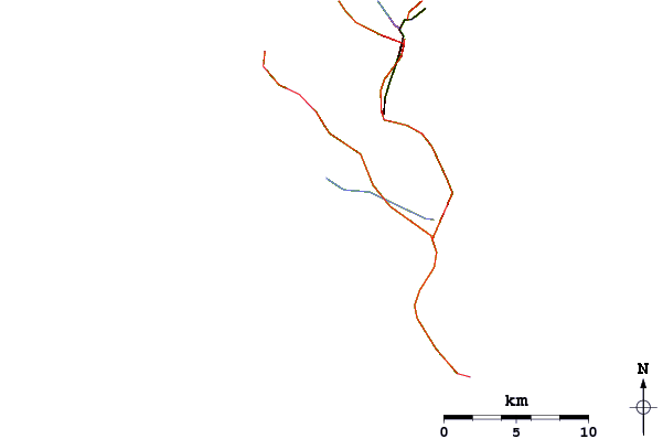 Roads and rivers around Olifants Bos