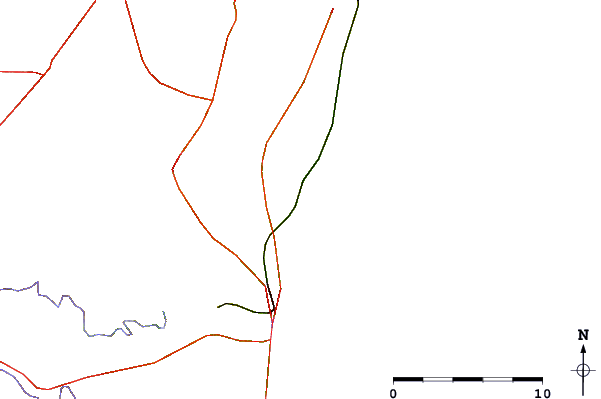 Roads and rivers around Olimp