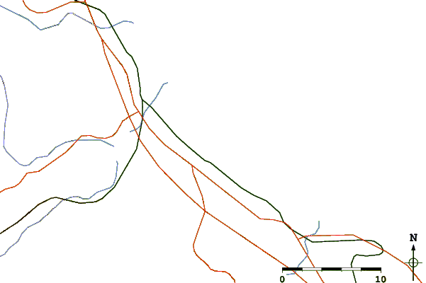 Roads and rivers around Oliva Beach