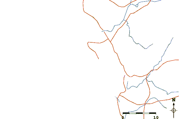 Roads and rivers around Om Beach (Gokarna)