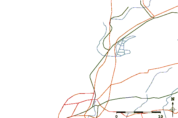 Roads and rivers around Ondres Plage
