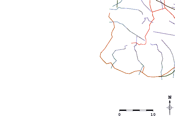 Roads and rivers around One Eye