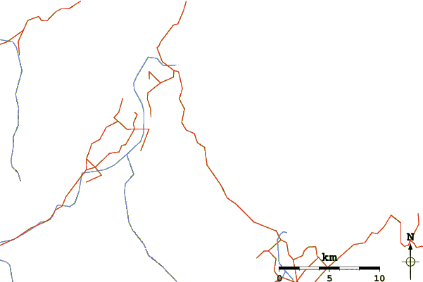 Roads and rivers around Onekaka