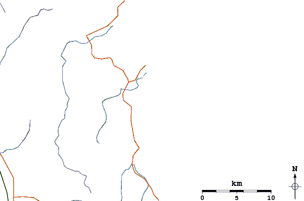 Roads and rivers around Onemana