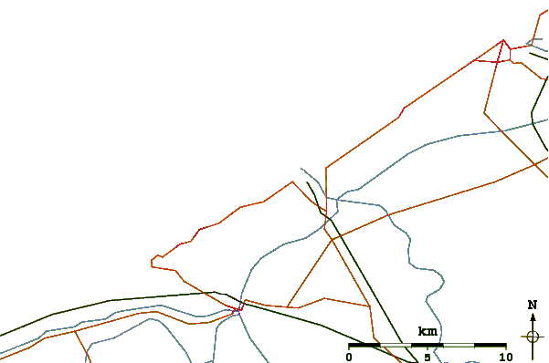 Roads and rivers around Oostduinkerke
