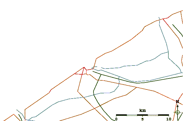 Roads and rivers around Oostende