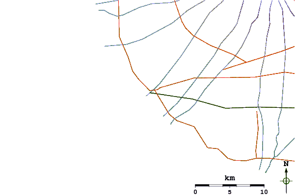 Roads and rivers around Opunake Beach