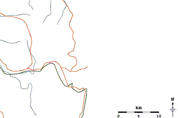 Roads and rivers around Orakawa