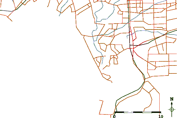 Roads and rivers around Oreti Beach