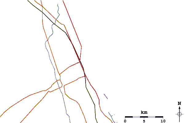 Roads and rivers around Ormond Beach Pier