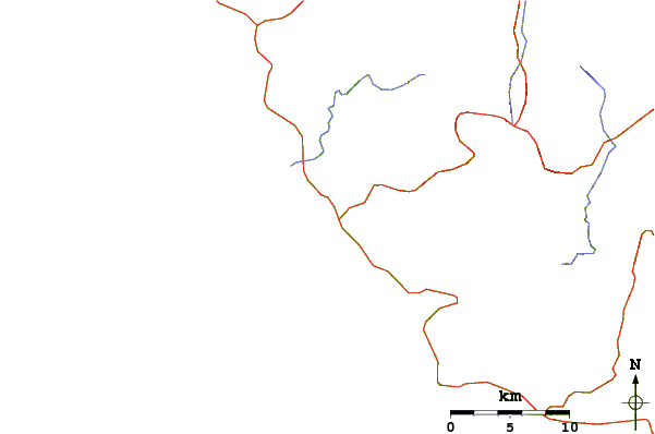 Roads and rivers around Ostional