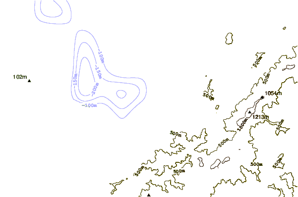 Shoreline around Outer Cut