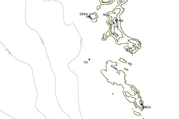 Shoreline around Outer Kom
